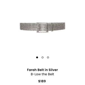 B-Low the Belt Farah Belt in Silver